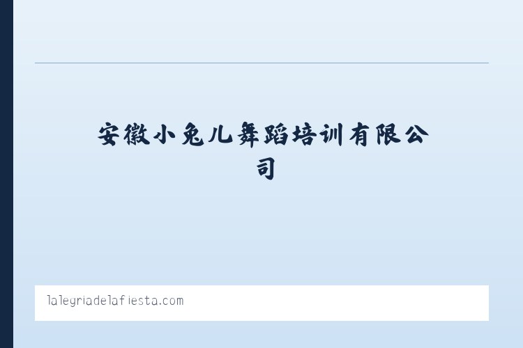 安徽小兔儿舞蹈培训有限公司 列表图